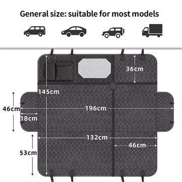 4-in-1 Multi-Function Car Back Seat Cover Pet Dog Waterproof Hammock Protective Pad Petsleisure